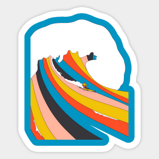 Summer surfing Sticker